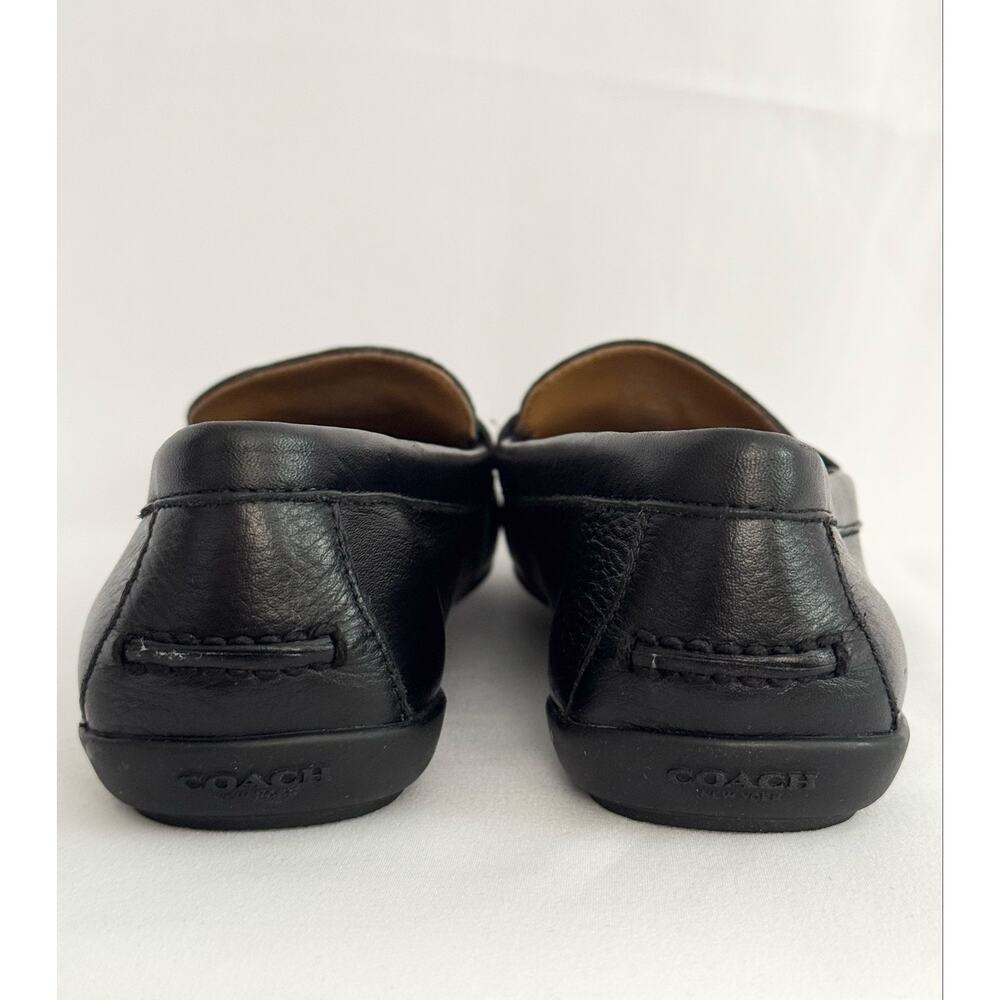 Coach Penny Loafers Black Pebble Leather Sz 6.5B Women NIB - Picture 9 of 12